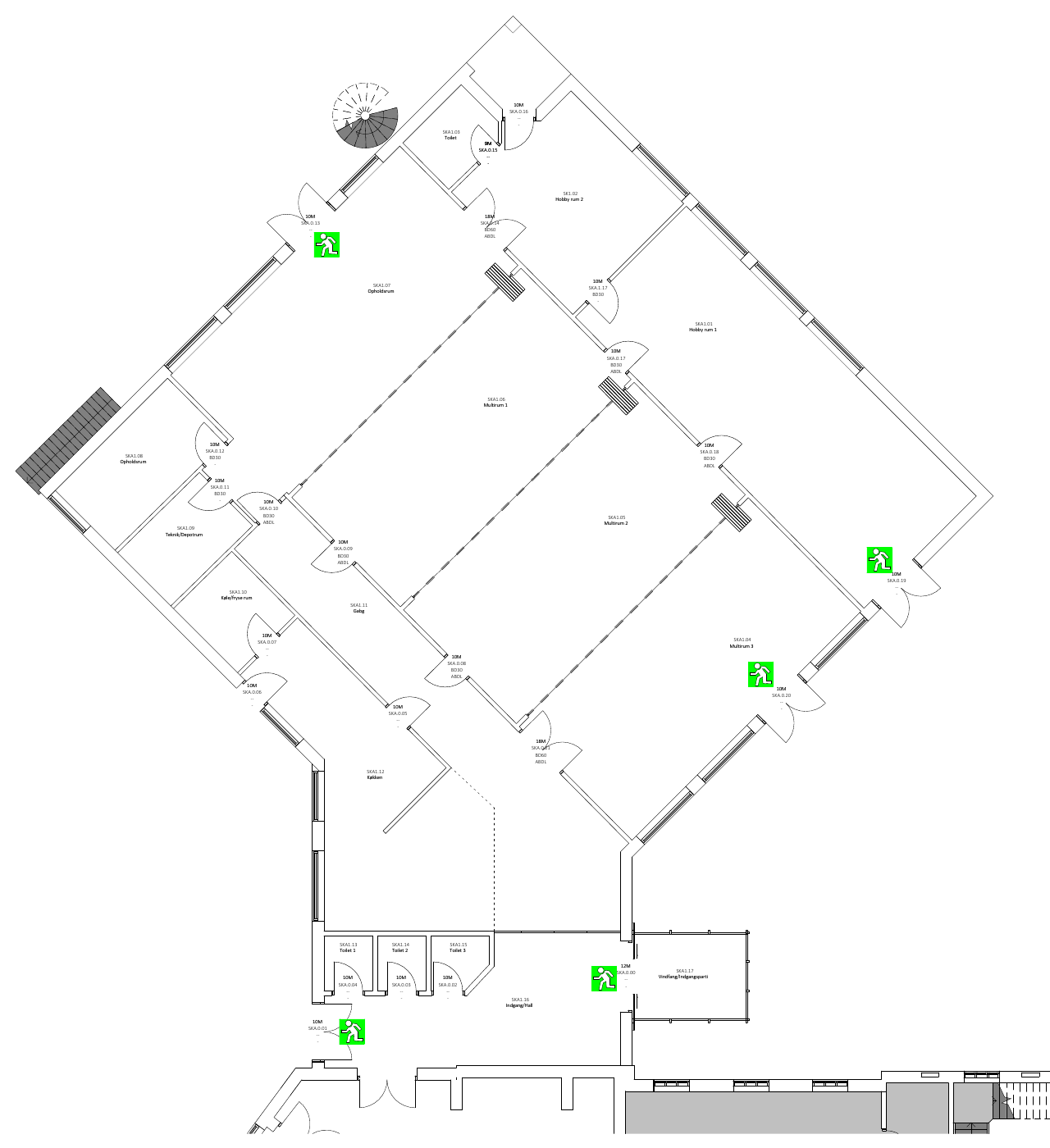 Tegning: Aktivitetscenter, Stuen
