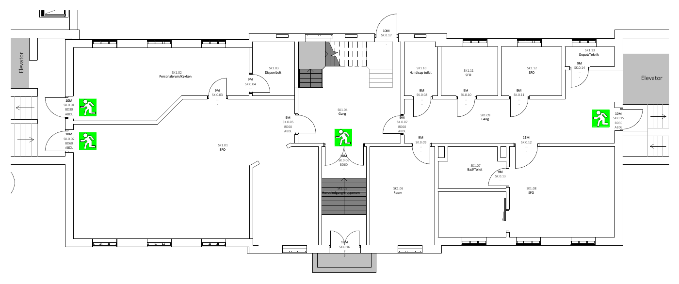 Tegning: Hovedbygning Skanderborgvej 49, Stuen